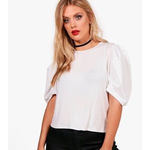 Boohoo Plus Puff Sleeve Blouse